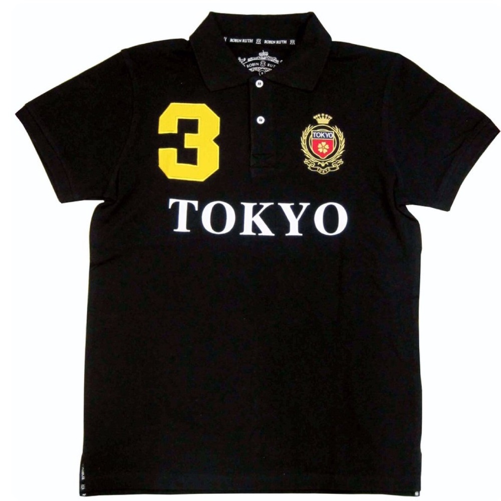Robin Ruth men’s black Tokyo polo shirt. Size Small.  New, never worn.